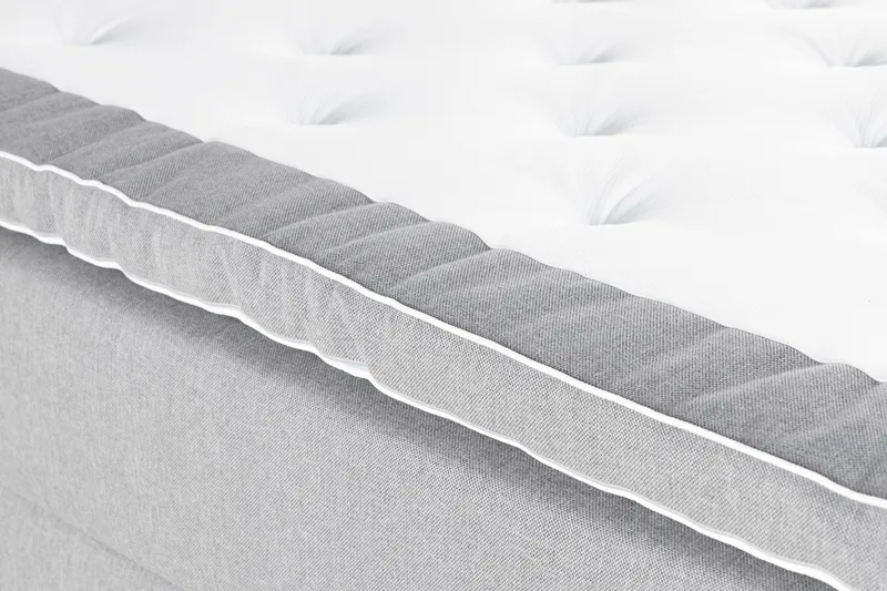 Alessia Komplett Sängpaket med Förvaring LED-belysning 180x200 cm - Grå - Products - Möbler - Säng - Säng med förvaring