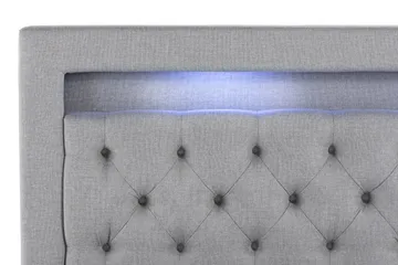 Alessia Komplett Sängpaket med Förvaring LED-belysning 180x200 cm - Grå - Products - Möbler - Säng - Säng med förvaring