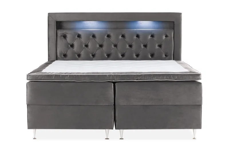 Alessia Komplett Sängpaket med Förvaring LED-belysning 180x200 cm