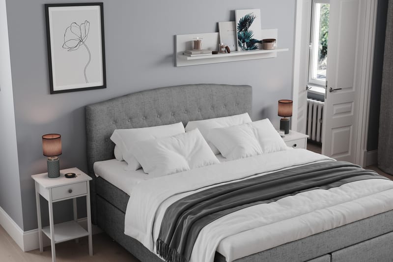 Belda Kontinentalsäng 180x200Fast/Medium - Grå - Products - Möbler - Säng - Kontinentalsäng