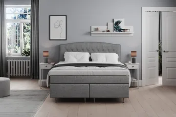Belda Kontinentalsäng 180x200Fast/Medium - Grå - Products - Möbler - Säng - Kontinentalsäng