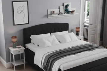 Belda Kontinentalsäng 180x200Medium - Svart - Products - Möbler - Säng - Kontinentalsäng