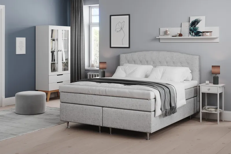 Belda Sängpaket 180x200 Medium - Ljusgrå - Products - Möbler - Säng - Kontinentalsäng