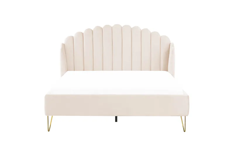 Benicio Sängram 160x200 cm - Beige/Guld - Products - Möbler - Säng - Sängram & sängstomme