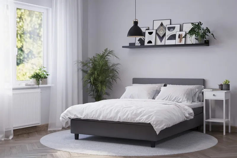 Billingen Kontinentalsäng 160x200 cm - Grå - Products - Möbler - Säng - Kontinentalsäng