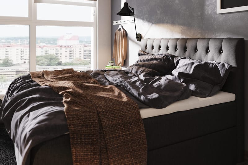 Boxy Box Bed 140x200 cm - Svart/Grå - Products - Möbler - Säng - Säng med förvaring