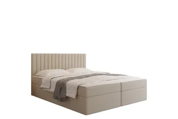 Calrosor Sängpaket Kontinentalsäng med Förvaring 160x200 cm, Beige