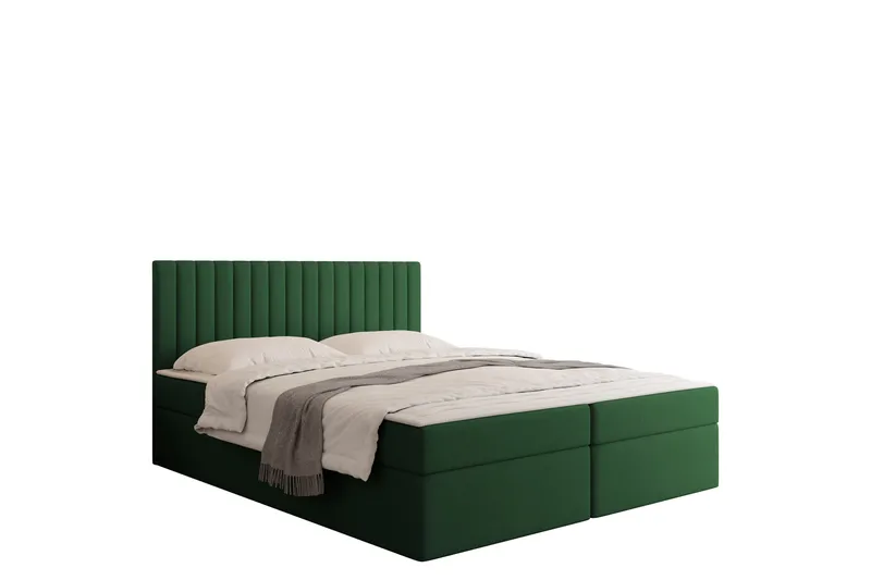 Calrosor Sängpaket Kontinentalsäng med Förvaring 160x200 cm, Grön