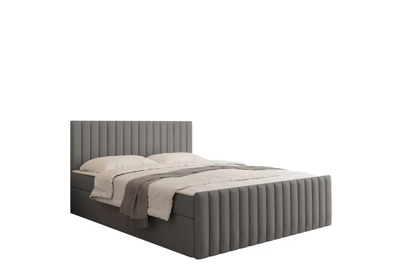 Calrosor Sängpaket Kontinentalsäng med Förvaring 180x200 cm, Grå