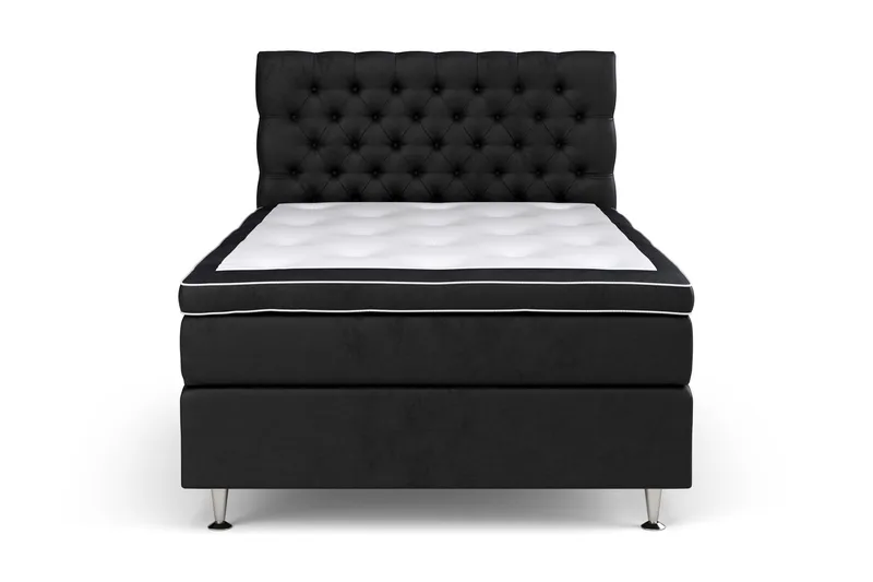 Celine Kontinentalsäng 120x200cm, Svart/Sammet
