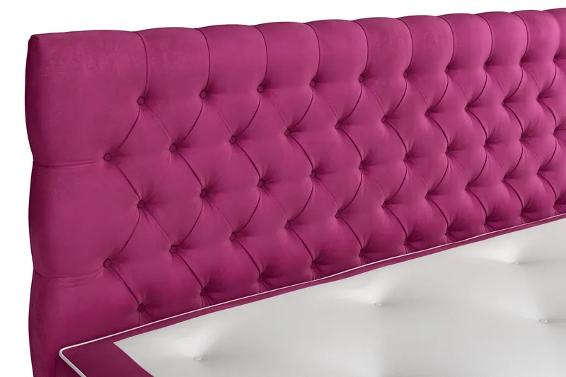 Celine Kontinentalsäng 160x200cm - Rosa/Sammet - Products - Möbler - Säng - Kontinentalsäng