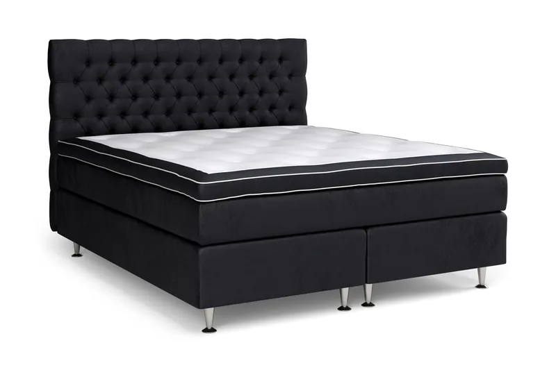 Celine Kontinentalsäng 160x200cm - Svart/Sammet - Products - Möbler - Säng - Kontinentalsäng