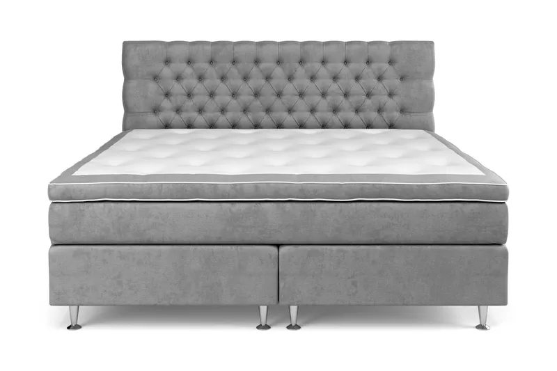 Celine Sängpaket 210x210cm, Grå/Sammet