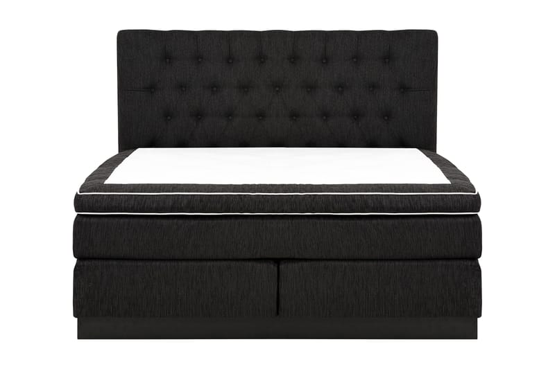 Charleston Kontinentalsäng 160x200 Fast Polyeterskum - Svart - Products - Möbler - Säng - Kontinentalsäng