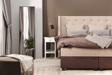 Cuba Sängpaket 105x200 med Två Beiga Kuddar - (+Fler val) Beige/Brun - Products - Möbler - Säng - Kontinentalsäng