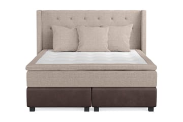 Cuba Sängpaket 160x200 med Tre Beiga Kuddar - (+Fler val) Beige/Brun - Products - Möbler - Säng - Kontinentalsäng