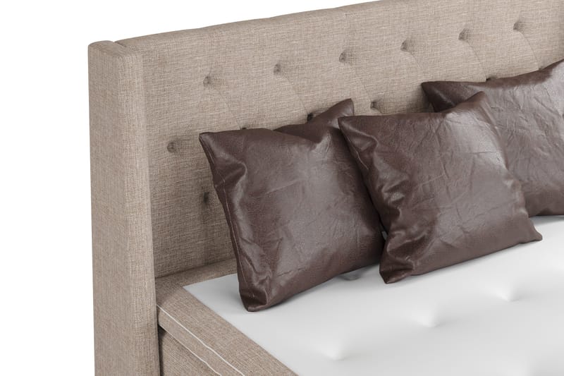 Cuba Sängpaket 160x200 med Tre Bruna Kuddar - (+Fler val) Beige/Brun - Products - Möbler - Säng - Kontinentalsäng