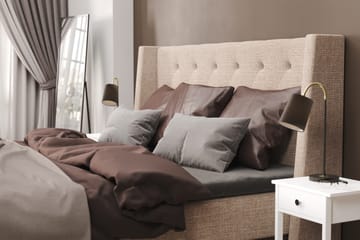 Cuba Sängpaket 160x200 med Tre Bruna Kuddar - (+Fler val) Beige/Brun - Products - Möbler - Säng - Kontinentalsäng