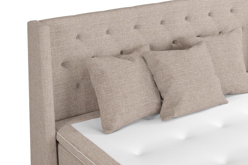 Cuba Sängpaket 210x210 med Tre Beiga Kuddar - (+Fler val) Beige/Brun - Products - Möbler - Säng - Kontinentalsäng