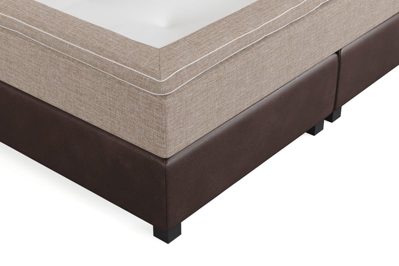 Cuba Sängpaket 210x210 med Två Bruna Två Beiga Kuddar - (+Fler val) Beige/Brun - Products - Möbler - Säng - Kontinentalsäng