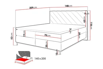 Derry Sängram 140x200 cm - Products - Möbler - Säng - Sängram & sängstomme