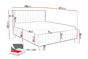 Desio Förvaringssäng 140x200 cm - Products - Möbler - Säng - Säng med förvaring