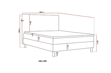 Dream Komplett Sängpaket 180x200 cm Slät Sänggavel - Svart - Products - Möbler - Säng - Kontinentalsäng
