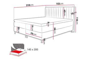 Elegantina Kontinentalsäng 140x200 cm - Products - Möbler - Säng - Säng med förvaring