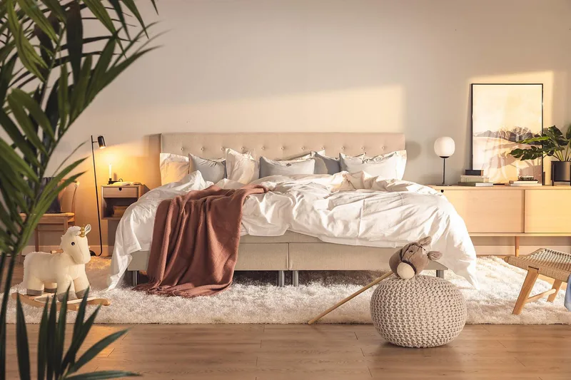 Ella Familjesäng 240x210  cm - (+Fler val) Beige - Products - Möbler - Säng - Kontinentalsäng