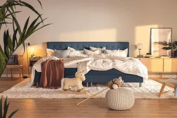 Ella Familjesäng 280x200  cm - (+Fler val) Mörkblå - Products - Möbler - Säng - Kontinentalsäng