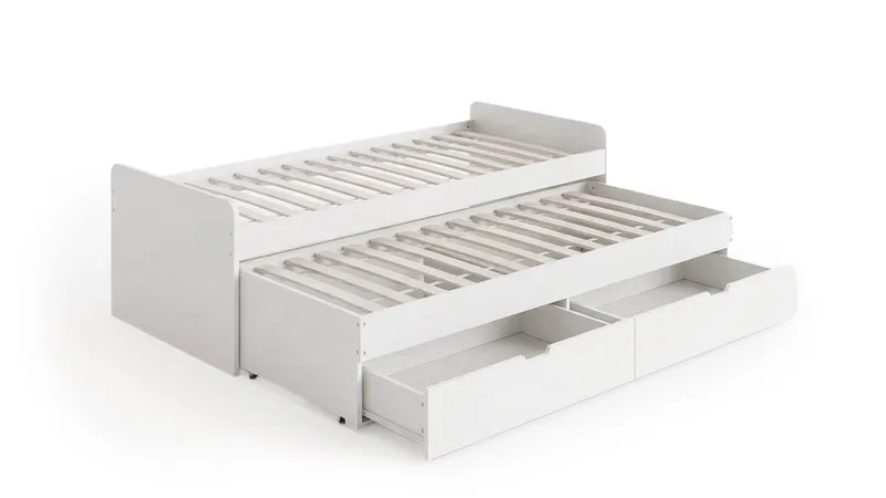 Granvik Sängram 90x200 cm utdragbar med extrasäng och förvaring - utan madrass