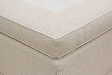 Hilton Lyx Komplett Sängpaket 160x200 cm Kontinentalsäng med knappad sänggavel i bouclé - Ivory / Bouclé - Products - Möbler - Säng - Kontinentalsäng