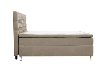 Hilton Lyx Komplett Sängpaket 160x200 cm Kontinentalsäng med knappad sänggavel i chenille - Brun - Products - Möbler - Säng - Kontinentalsäng