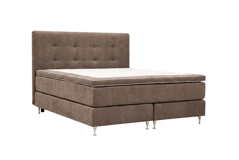 Hilton Premium Komplett Sängpaket 180x200 cm Kontinentalsäng med Sänggavel - Brun Tyg - Products - Möbler - Säng - Kontinentalsäng