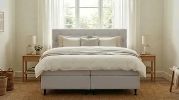 Hilton Plus Komplett Sängpaket med Förvaring 180x200 cm - Grå - Products - Möbler - Säng - Säng med förvaring