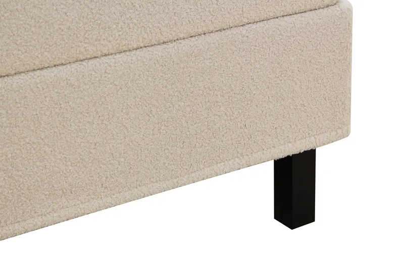 HVILA Classic Komplett Sängpaket 160x200 cm Kontinentalsäng med rutad sänggavel - Beige / Teddy - Products - Möbler - Säng - Kontinentalsäng