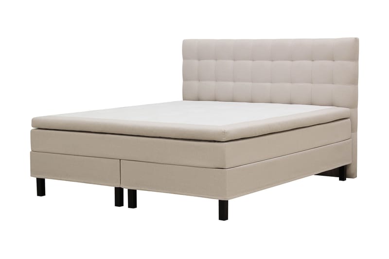 HVILA Classic Komplett Sängpaket 180x200 cm Kontinentalsäng med rutad sänggavel - Beige - Products - Möbler - Säng - Kontinentalsäng