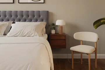 HVILA Lyx Komplett Sängpaket 180x200 cm Kontinentalsäng med knappad sänggavel i sammet - Grå - Products - Möbler - Säng - Kontinentalsäng