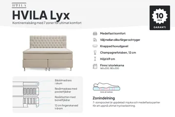 HVILA Lyx Komplett Sängpaket 180x200 cm Kontinentalsäng med knappad sänggavel i sammet - Grå - Products - Möbler - Säng - Kontinentalsäng
