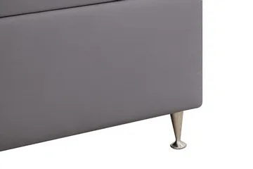 HVILA Lyx Komplett Sängpaket 180x200 cm Kontinentalsäng med knappad sänggavel i sammet - Grå - Products - Möbler - Säng - Kontinentalsäng
