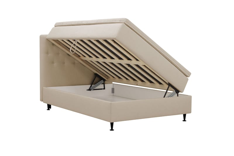 HVILA Plus Komplett Sängpaket med Förvaring 120x200 cm - Beige - Products - Möbler - Säng - Enkelsäng