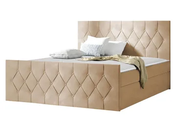 Jitendra Sängpaket Kontinentalsäng 180x200 cm med Förvaring, Beige