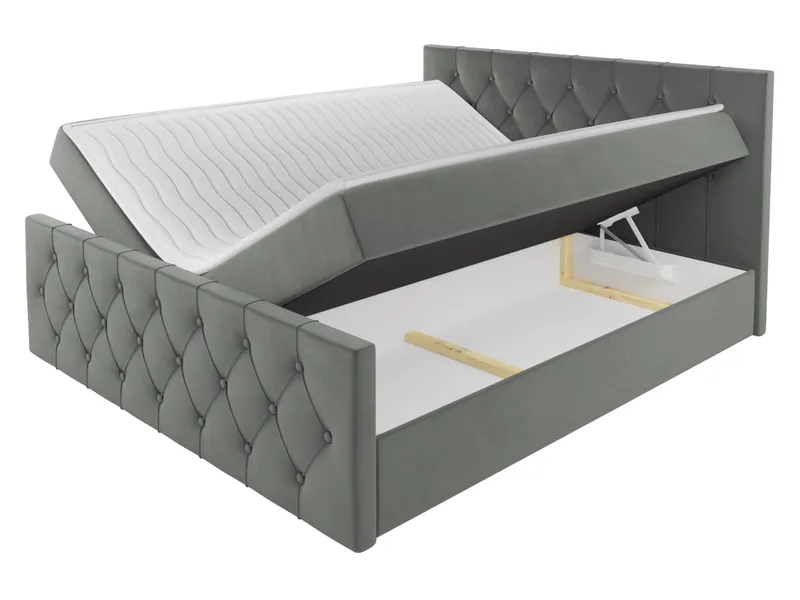 Jitendra Sängpaket Kontinentalsäng 200x200 cm med Förvaring - Brun - Products - Möbler - Säng - Komplett sängpaket