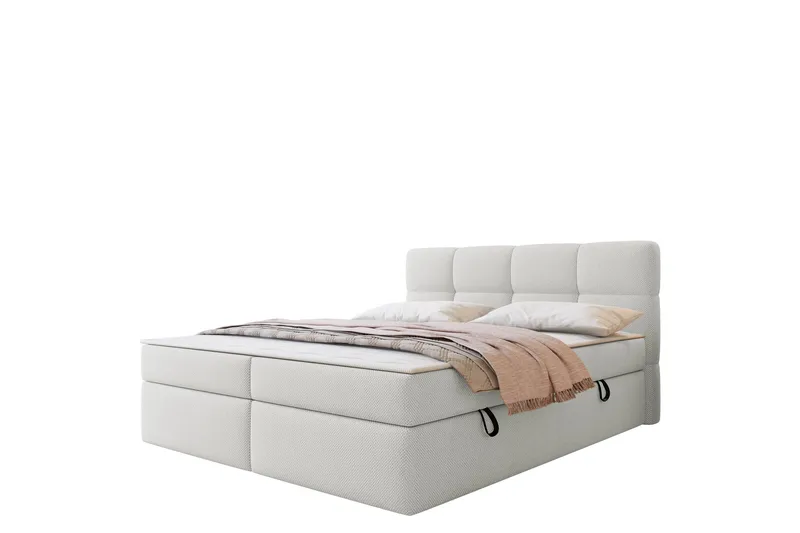 Leckersbo Komplett Sängpaket Kontinentalsäng med förvaring 160x200 cm, Vit