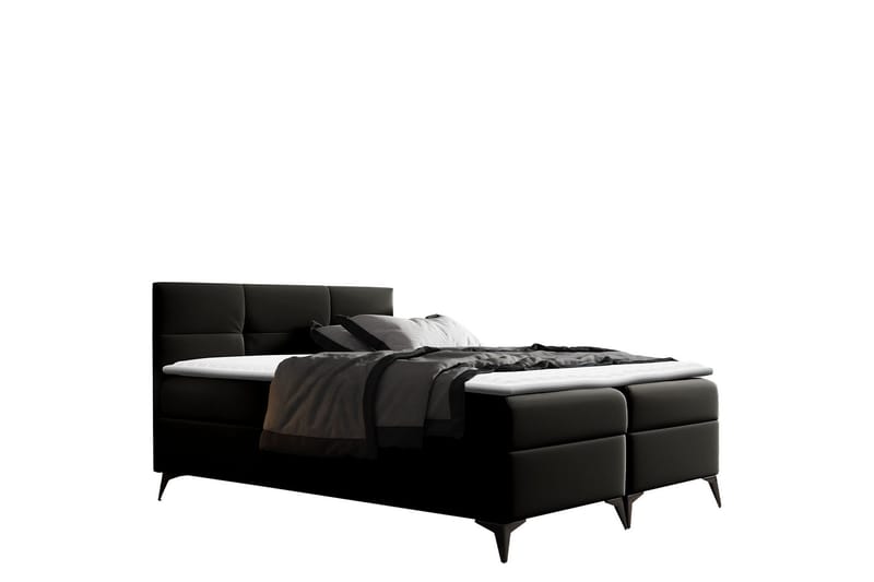 Leckersbo Komplett Sängpaket Kontinentalsäng med förvaring 200x200 cm - Svart - Products - Möbler - Säng - Komplett sängpaket