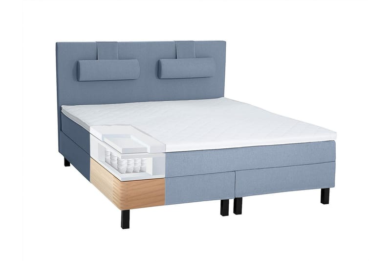 Lucky Komplett Sängpaket 120x200 Polyeter Diamant Sänggavel - Nackkudde Stor Mörkblå - Products - Möbler - Säng - Enkelsäng