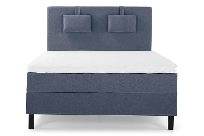 Lucky Komplett Sängpaket 140x200 Skum Slät Sänggavel  Nac, Nackkudde Liten Mörkblå