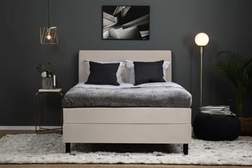 Lucky Komplett Sängpaket 140x200 Skum Slät Sänggavel - Nackkudde Stor Beige - Products - Möbler - Säng - Kontinentalsäng