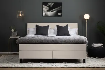 Lucky Komplett Sängpaket 160x200 Latex Slät Sänggavel - Beige - Products - Möbler - Säng - Kontinentalsäng