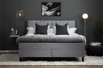 Lucky Komplett Sängpaket 180x200 Memory Diamant - Nackkudde Liten Mellangrå - Products - Möbler - Säng - Kontinentalsäng